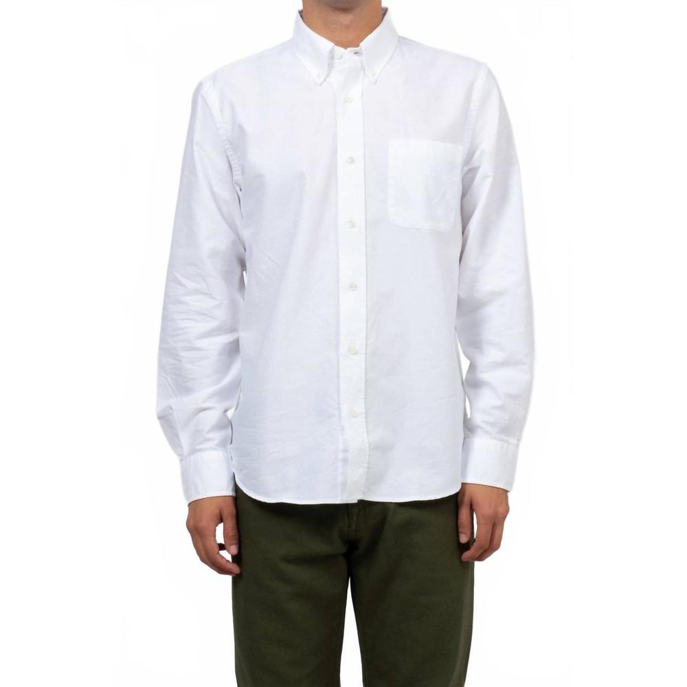 NEW C.O.F. STUDIO button down american oxford shirt in white